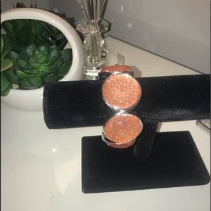 Beautiful silver and orange stoned bracelet!